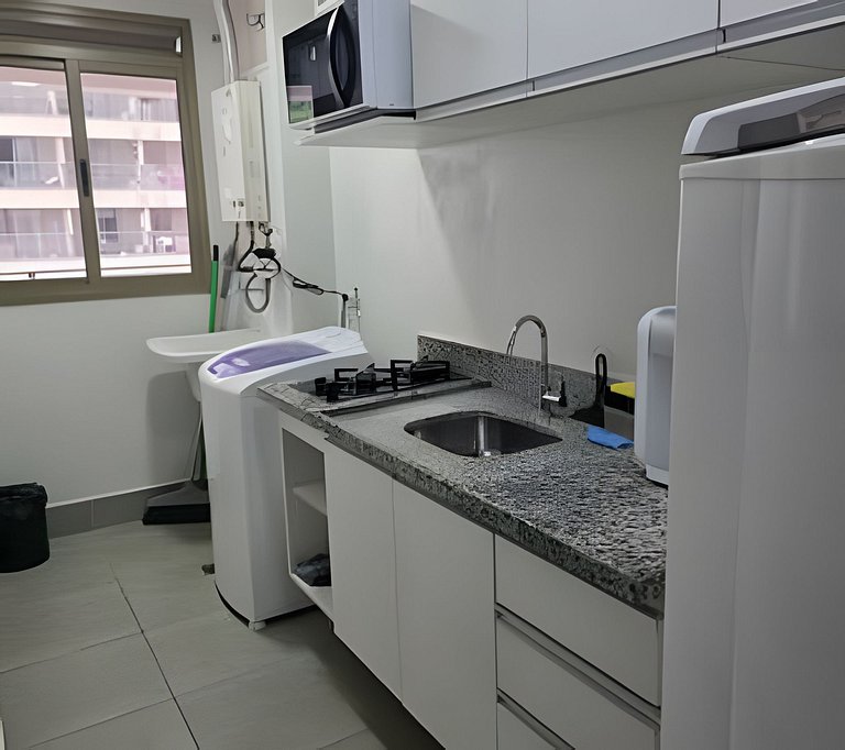 Apto na Barra com Cozinha e Garagem 3BL2