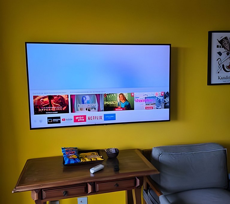 APTO na Barra com Cozinha, Garagem e TV 50" 131BL2
