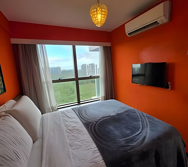 APTO na Barra com Cozinha, Garagem e TV 50" 131BL2