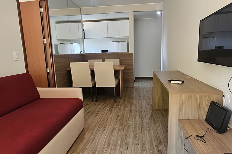 Apto na Barra com Cozinha e Garagem 1BL2