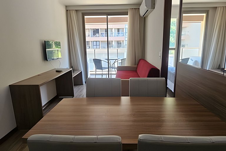 Apto na Barra com Cozinha e Garagem 1BL2